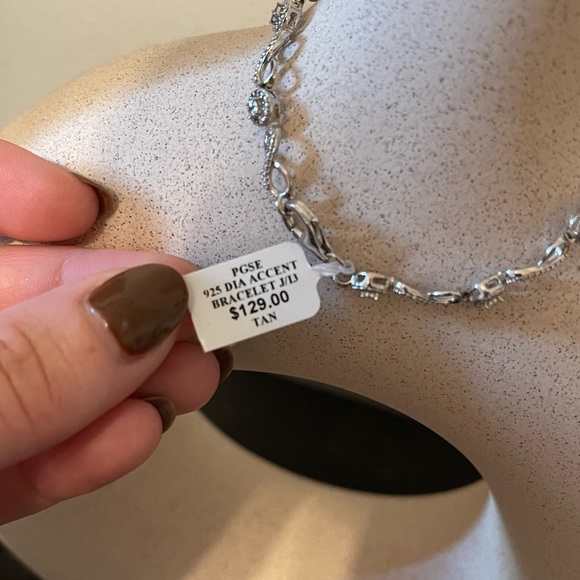 Peoples Diamond Accent 925 Infinity Bracelet - Picture 4 of 4